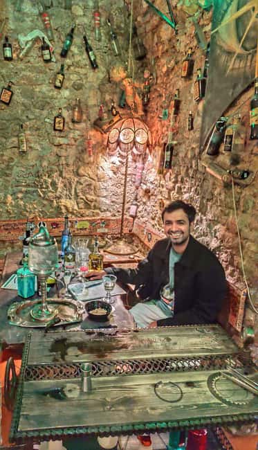 Absinthe Tasting Prague: Historic Cellar Experience - Entering Green Devils in the Ungelt courtyard