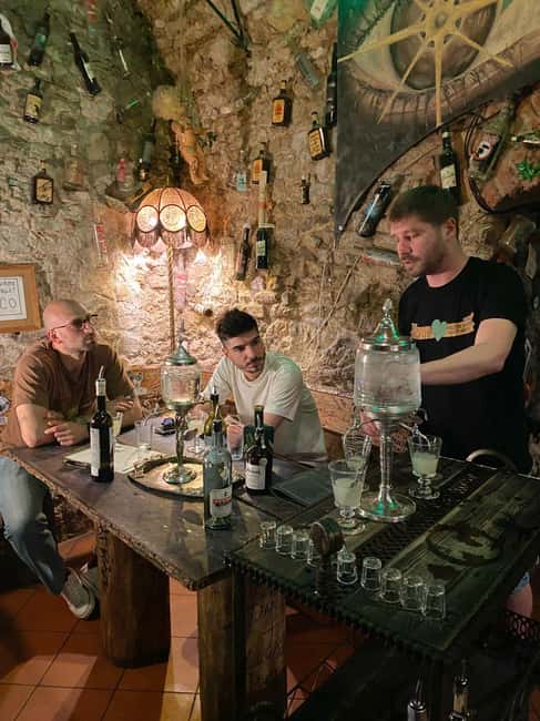 Absinthe Tasting Prague: Historic Cellar Experience - Ten samples, four countries, and several different styles