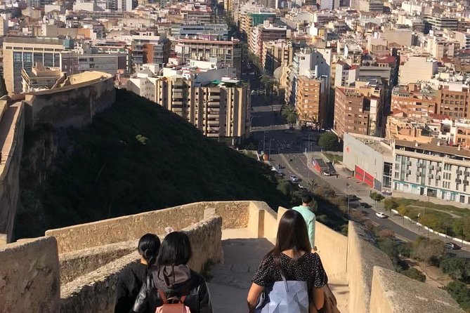 Alicante Historic Small Group Tour with Tapas Tasting - Taking a private ride up Santa Bárbara Castle