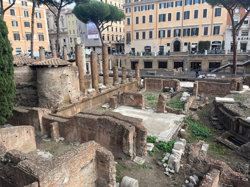 Ancient Rome: Archeological area Largo Argentina - The Curia of Pompey and Caesar’s death