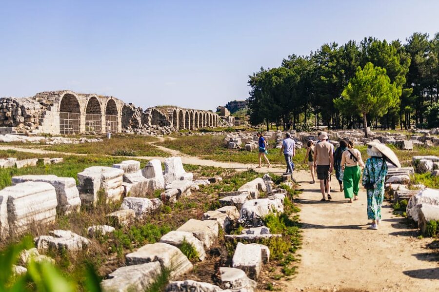 Antalya: Ancient Perge, Aspendos Theater & City of Side Tour - Side: ancient ruins beside the Mediterranean