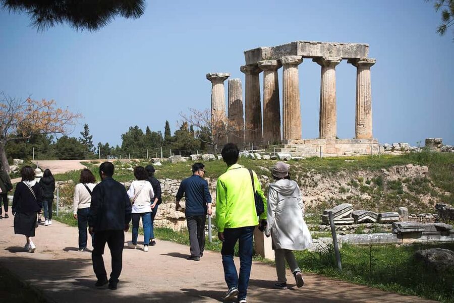 Athens: Ancient Corinth & Nafplion Guided Premium Tour - Walking through Ancient Corinth