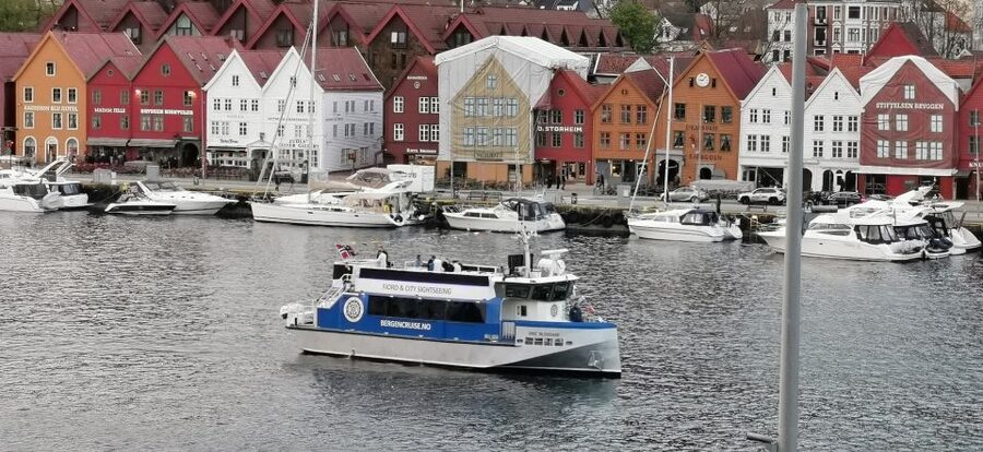 Bergen: Sightseeing Cruise of Bergen's Historic Landmarks - Homes on skerries and the hillside at Verftet