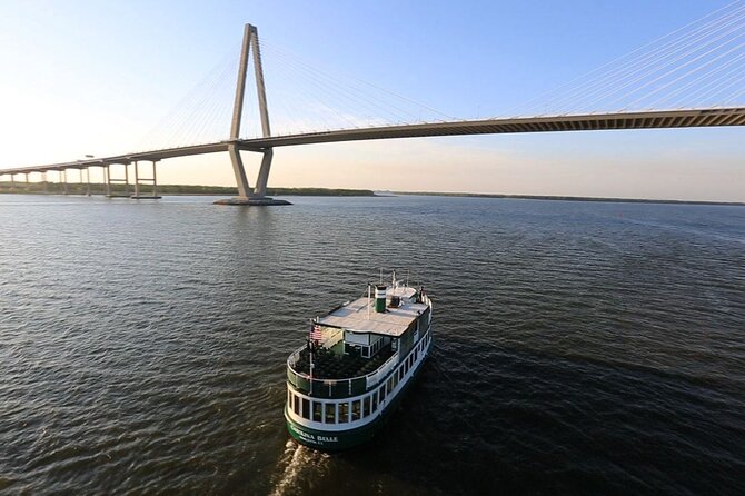 Charleston Harbor History Day-Time or Sunset Boat Cruise - Beneath the Arthur Ravenel Jr. Bridge