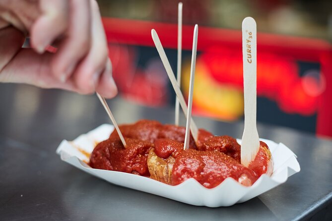East Berlin Food & History Tour with Eating Europe - Currywurst where Berlin grabs a quick meal