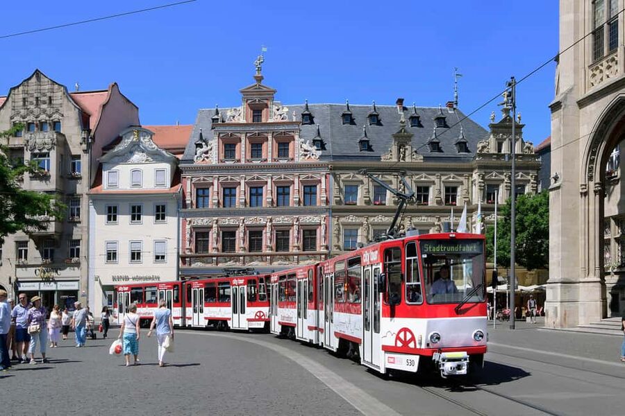 Erfurt Tour - City tour with the historic tram - The first stretch, getting your bearings