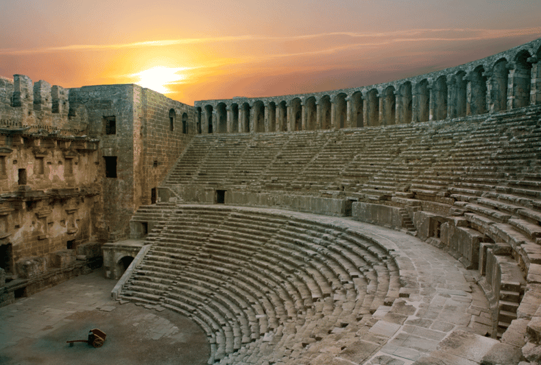 From Antalya: Day Tour of Ancient Roman Sites - Side, Roman ruins beside the Mediterranean