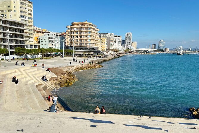 From Tirana: Durres city & Golem beach, Sun & History Day Trip - Walking down to the Venetian Tower