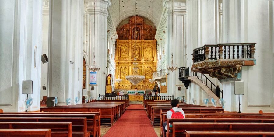 Old Goa: Walking Tour of Heritage Churches - St. Francis of Assisi and its painted details