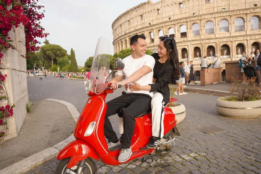 Rome: Vespa Photo Tour with Historic City Highlights - Starting beside the Colosseum
