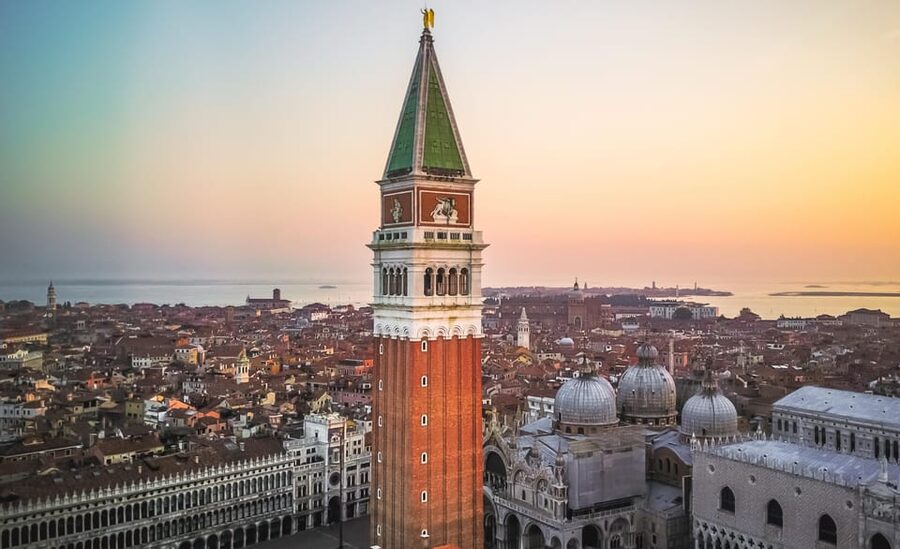 Venice: Bell Tower & St Mark's Square History Gallery Ticket - Practical timing and language details
